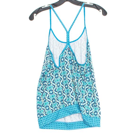 Prana Tank Top Y2K Boho Coastal Grandma Cottage Summer Resort Blue Green Medium - Picture 2 of 2